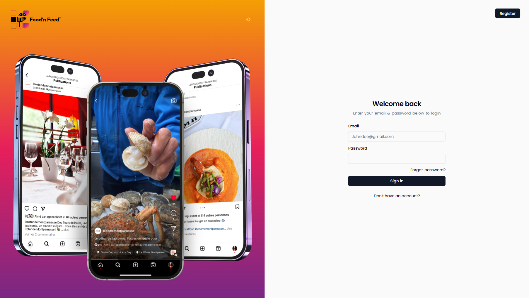 Foodn'Feed app illustration